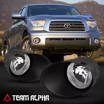 Fits 2007-2013 Toyota Tundra/Sequoia[Clear]Fog Light Lamp W/Switch+Harness+Bezel • $48.69