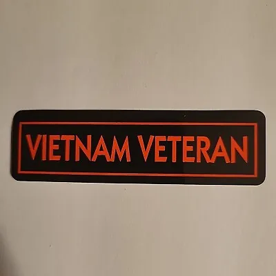 Vietnam Veteran Motorcycle Helmet Bumper Sticker Decal Army Navy Marines  • $2.99