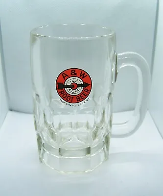 Large 6  Tall 16oz. Heavy Duty 1960's A&w Ice Cold Root Beer Mug Vg Cond. • £9.60