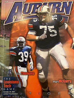 Auburn Vs Louisiana Tech Game Day Program. October 2001 • $25