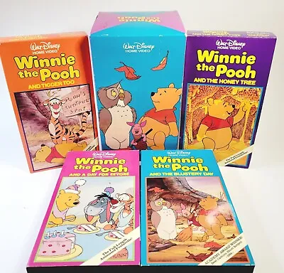 Vintage Winnie The Pooh Box Set 4 VHS Tapes 1988 Walt Disney Home Video VGC  • $33