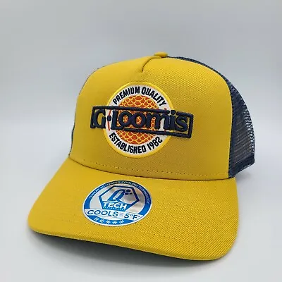 G.Loomis Premium Fishing Cap Snapback Mustard Yellow Dark Blue Mesh Trucker Hat • $29.75