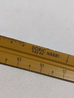 VINTAGE KEUFFEL & Esser K&E Drafting Ruler Tool 3 Sided Doric #8881 (Box X3) • $5.91