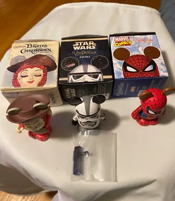 2017 Disney Vinylmation D23  Pirates  Star Wars Eachez & Marvel Spider Man/2500 • $33