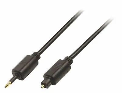 Black Audio Cable TOSlink Plug To MINI-TOSLink OPTICAL 3.5mm Jack 3m • £7.92