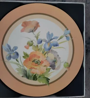 Vintage Pimpernel Placemats Floral Round Set Of 6 Made Australia 10” • $22