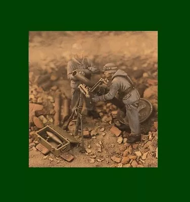 £7.50 • Buy 1/35 Scale German Ww2 Resin Figures, Model Kit, 2 Soldiers + Mortar,unpainted