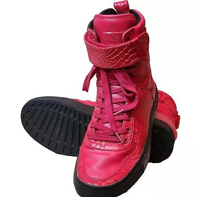 Radii Red High Top Shoes Croc Skin Strap Men’s Size 8 US FM1092 • $44.95