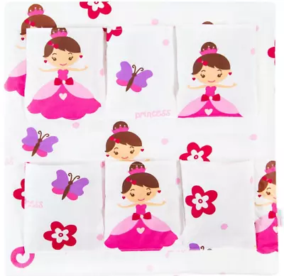 COT TIDY - Butterfly Princess -ORGANISER BED NURSERY HANGING STORAGE 6 POCKETS  • £9.99