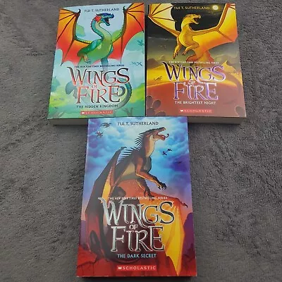 Lot Of 3 Wings Of Fire - Tui T. Sutherland - Scholastic Paperbacks Vols 3 To 5 • $15