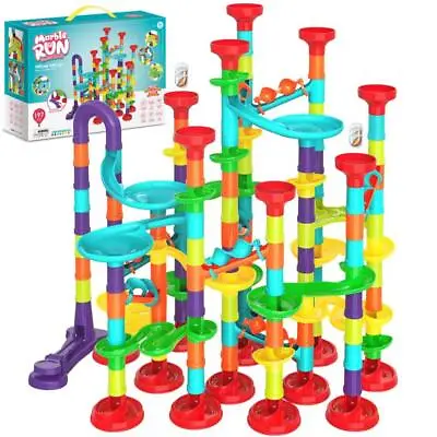 197 Pcs Marble Run Race Set Construction Building Blocks Toy Game Track Kid Maze • £15.39