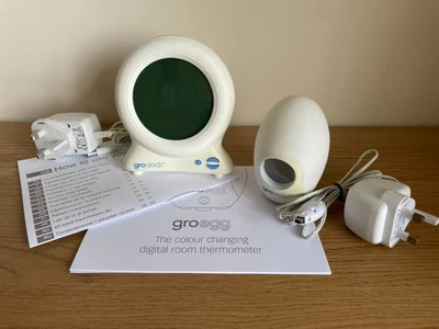 £19.99 • Buy Gro Clock Sleep Trainer Wake Timer Childrens Grow Clock & Gro Egg Thermometer