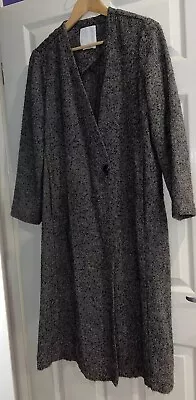 Mango Light Wool Coat Size 12 (M) Taupe Colour Good Condition • £16.90