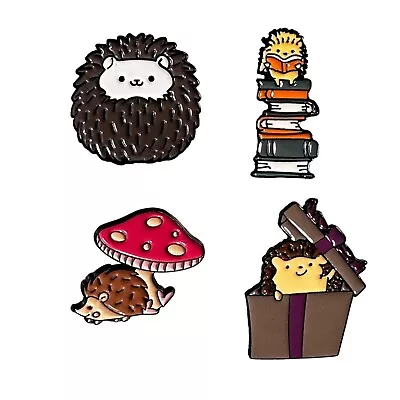 HedgeHog Lapel Pin Gift Book Mushroom Brooch Badge Accessories Jewelry Set Pin • $25