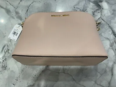 Michael Kors CINDY LG Dome Crossbody Ballet Pink Leather Purse 38S9YCPC3L NEW WT • $113.95