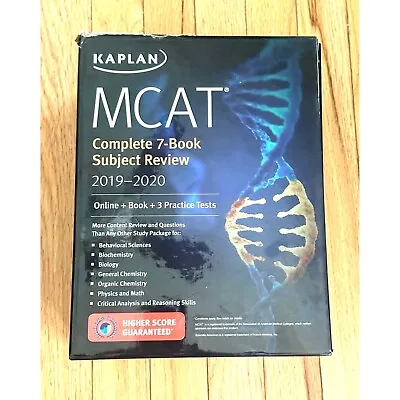 $29.95 • Buy Kaplan MCAT 7-Book Subject Review 2019-2020 Medical Test Exam Study Set
