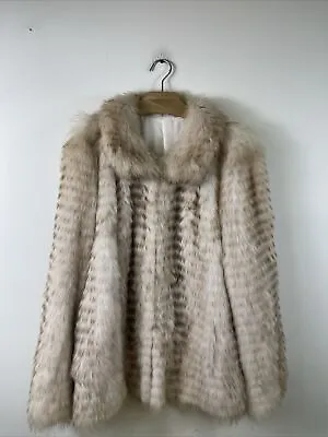 Maximilian Fur 27  Bleached Raccoon Coat Jacket Size Large L - $2795 NWT • $799.92