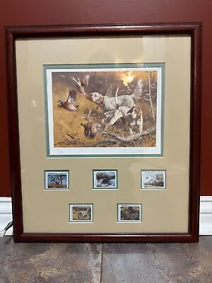 Quail Unlimited Limited Edition Robert Abbet Print With Quail Stamps • $65