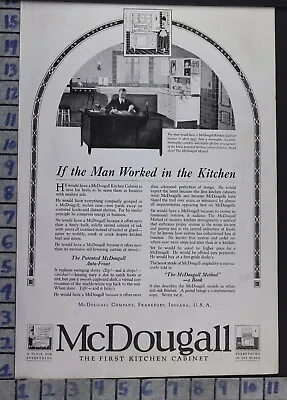 1919 Mcdougall Cabinet Kitchen Cook Wife Home Decor Vintage Art Ad  Bx72 • $21.95