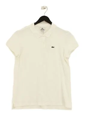 £17.50 • Buy Lacoste Women's Polo UK 18 White Cotton With Elastane Basic