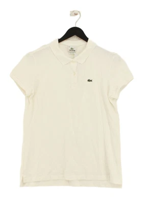 £17.50 • Buy Lacoste Women's Polo UK 18 White Cotton With Elastane Basic