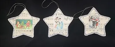 Handmade Antique Sheet Music Christmas Star Ornaments  4.5  You Choose • $3.95