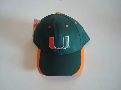 MIAMI HURRICANES BUFFALO SCRIPT  Strapback DEADSTOCK HAT CAP VINTAGE P5 • $23