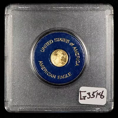 1986 US American Eagle $50 24k 0.24 Gram Gold Miniature Coin - SKU-G3518 • $45