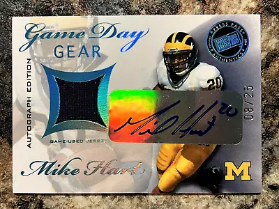 Mike Hart 2008 Press Pass SE Game Day Gear Jersey Auto 08/25 Michigan Wolverines • $79.99