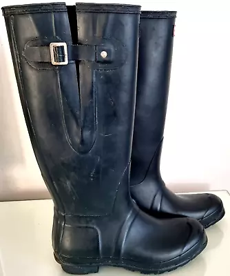 HUNTER UK 7 Original Adjustable Wellington Wellies Boots (W23706) • £22.95