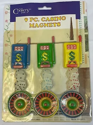 New In Box The Cookery Doc 9 PC Casino Magnets Set Gambling Dice Roulette Slots • $6.74