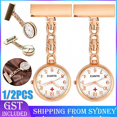 2024 Model Rose Gold Nurse Fob Watch Large Face Nursing Pendant Pocket Watch AU  • $6.82