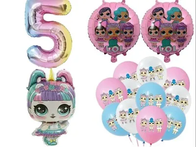 LOL DOLL Unicorn Balloon Set For 5th Birthday Party Decorations Age 5 Girls • £9.99