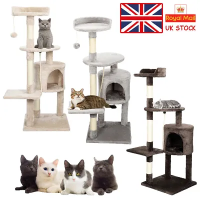 Large Multilevel Cat Tree Scratching Post Kitten Climbing Tower Activity Centre • £17.99