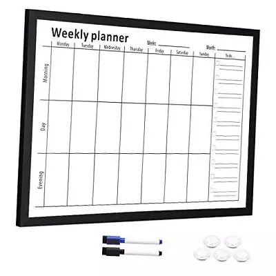  Weekly Planner White Board - 16  X 24  Magnetic Dry Erase 24 X 16 Inches • $55.98