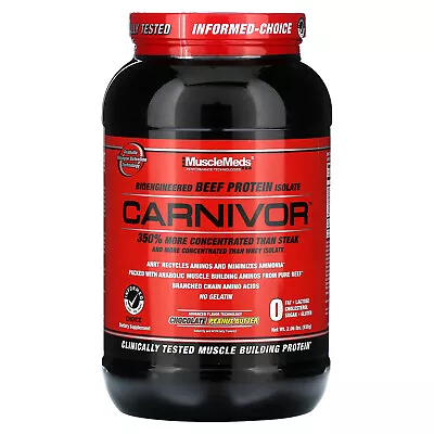 Carnivor Bioengineered Beef Protein Isolate Chocolate Peanut Butter 2.06 Lbs • $37.89