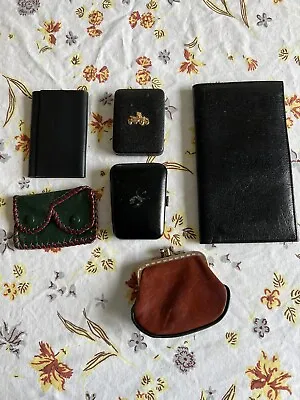 Vintage Lot Key Keeper Change Purse Buffalo Calf Leather Wallet Prince Gardner • $15.99