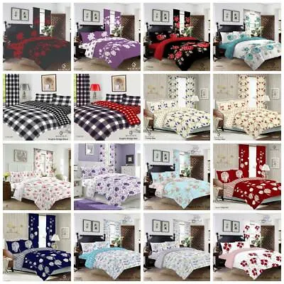 £13.99 • Buy Duvet Cover With Pillow Case Quilt Cover Bedding Set Single Double King Sizes