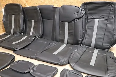 2015 - 2020 Ford F-150 XLT SuperCrew Leather Seat Covers Black Gray SEMA Edition • $599.99