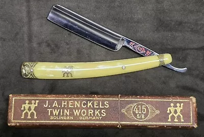 Old Unused J.A. HENCKELS TWIN WORKS Solingen #415 Vintage Straight Razor • $150