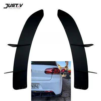 $87.99 • Buy JustV 2x Rear Bumper Diffuser Spoiler For Volkswagen VW Golf 6 VI MK6 R 2012-14