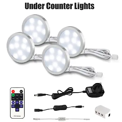 Under Counter Lights Kitchen Mit RemoteWardrobe Lights 800Lm4 Lights，6000K • £28.79