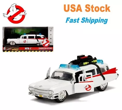 Ghostbusters Ecto-1 Cadillac Ambulance Hollywood Rides Jada Diecast Car 5  1:32 • $10.99