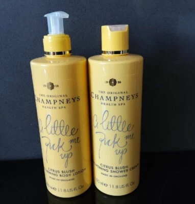 £25 • Buy Champneys A Little Pick Me Up Citrus Blush Shower Cream & Body Lotion 350ml Each