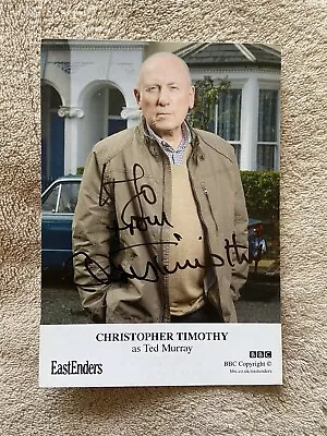 Christopher Timothy (eastenders) Signed Cast Card- Dedicated • £1