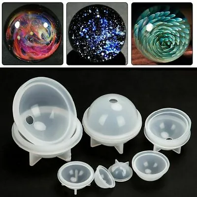 5Pcs/set Silicone Ball Mould Sphere Mold Epoxy Resin Casting DIY Making Craft US • $8.18