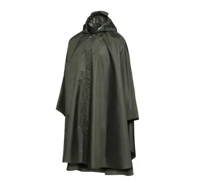 Women's Waterproof Poncho Packs Away Into Integrated Pouch Crivit Germany Green • £11.99