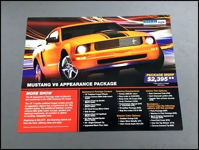 2008 Ford Mustang Special V6 Racing Original 1-page Car Sales Brochure Sheet • $9.56