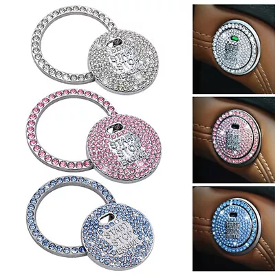 1x Car One-Click Engine Start Stop Switch Button Cover Crystal Rhinestone Cover • $4.72