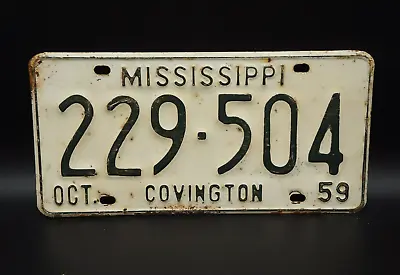 1959 COVINGTON County MISSISSIPPI License Plate • $40.49